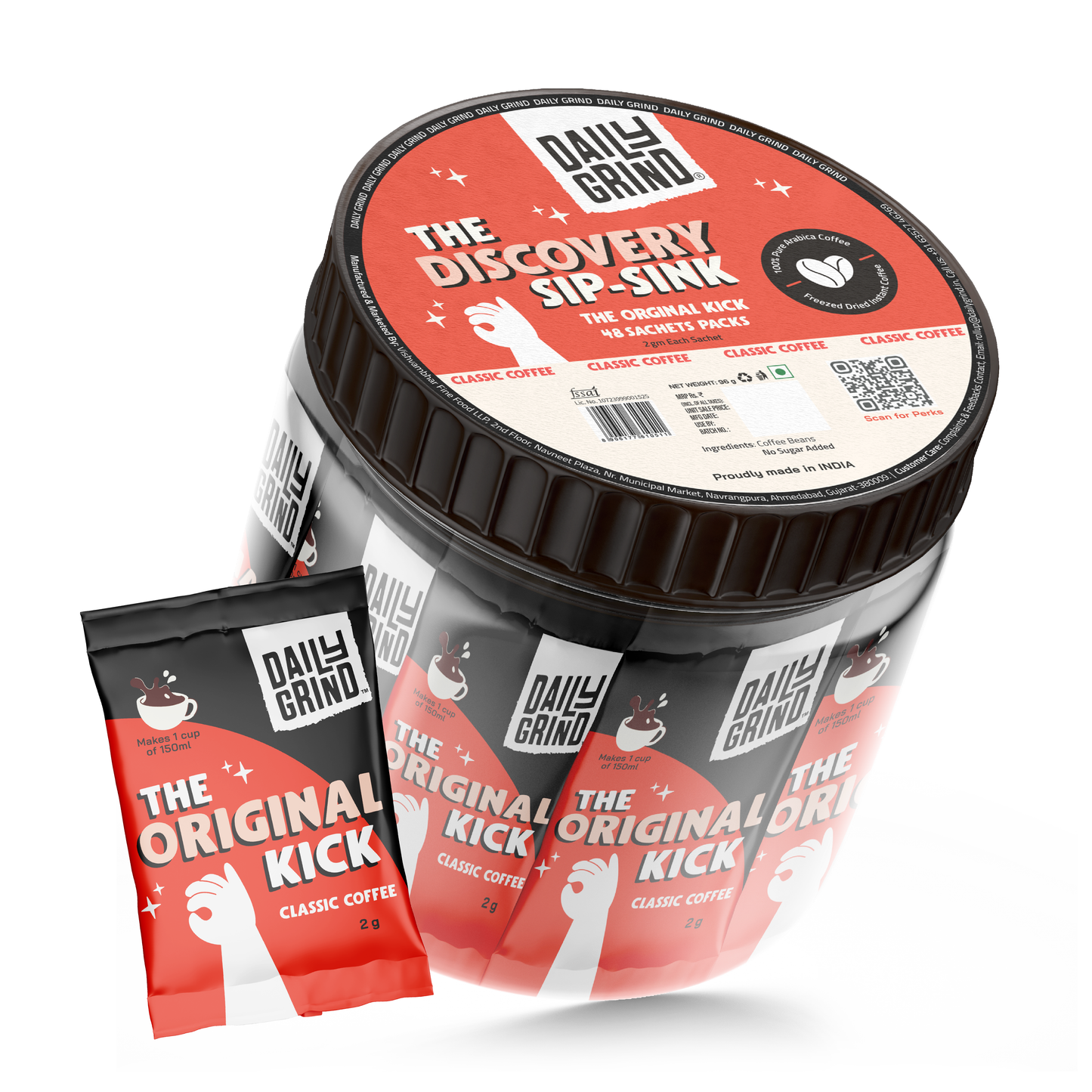 Daily Grind The Discovery Sip-Sink Classic — The Original Kick (48 Sachets Pack)