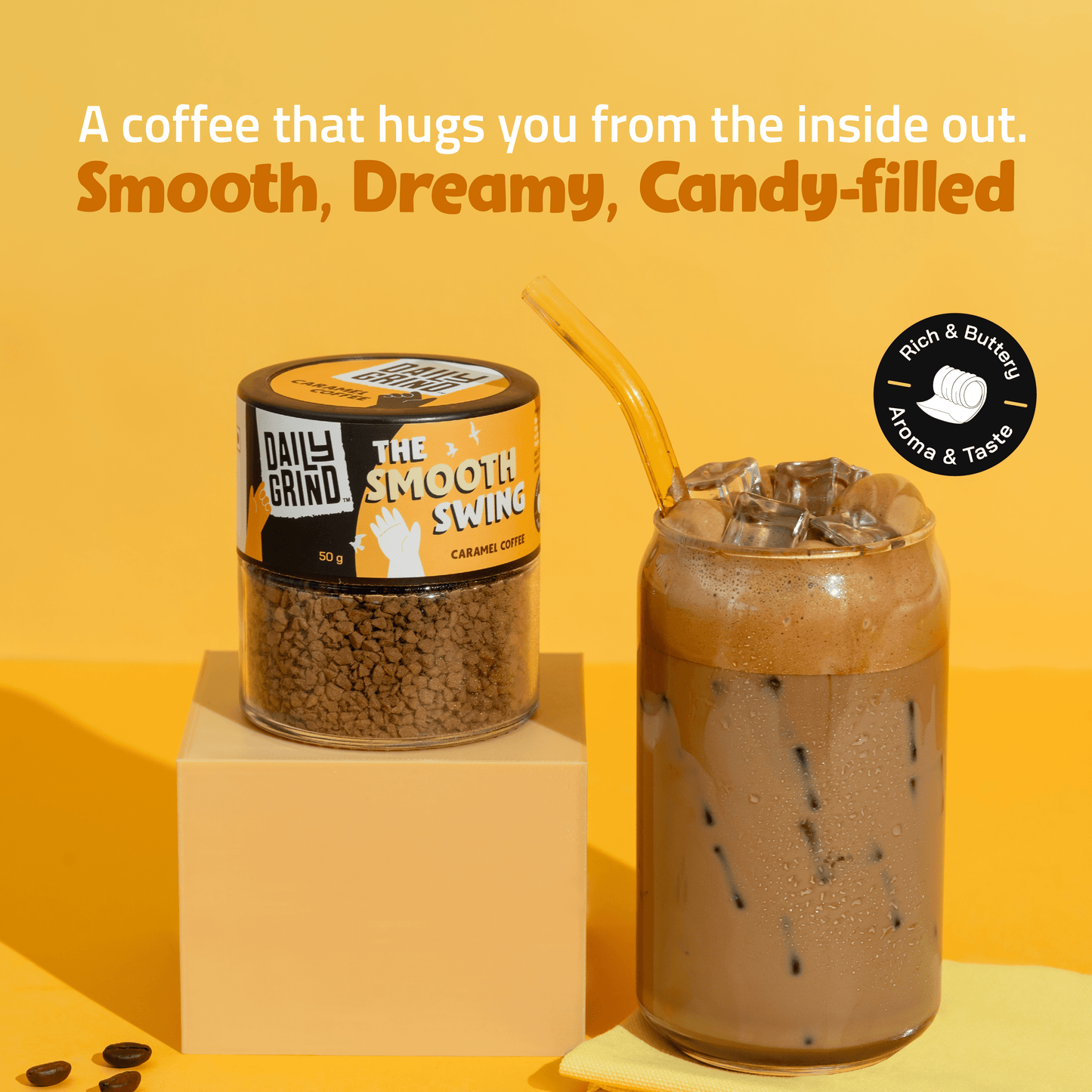 Caramel Instant Coffee and with Caramel Cold Coffee