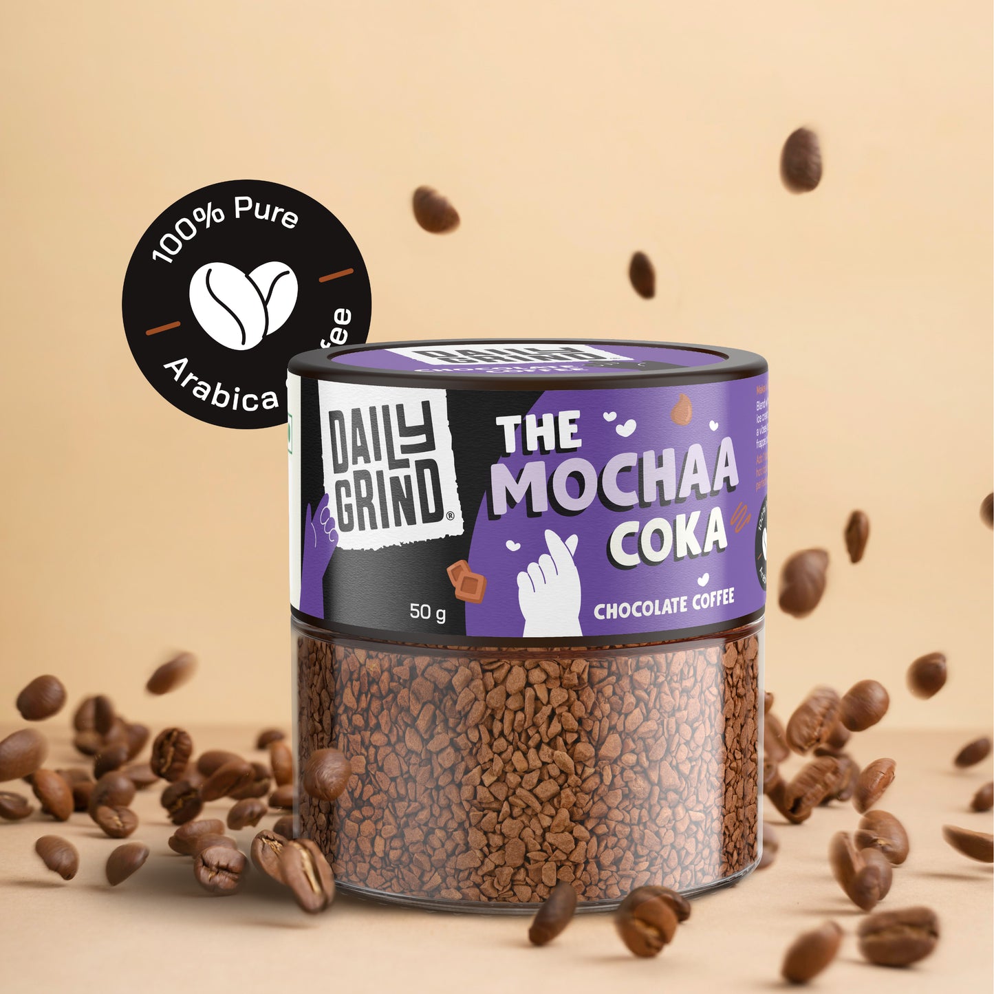 Front Shot of Chocolate Coffee Jar