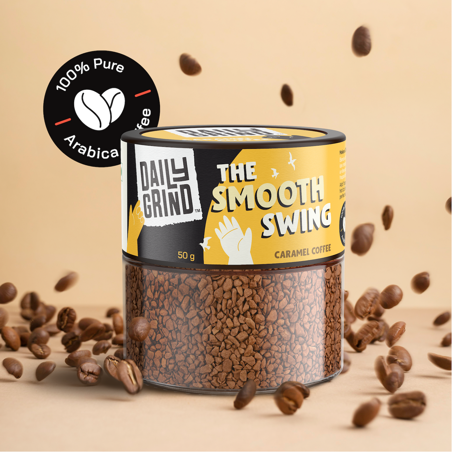 The Smooth Swing Caramel Instant Coffee | 50g Jar