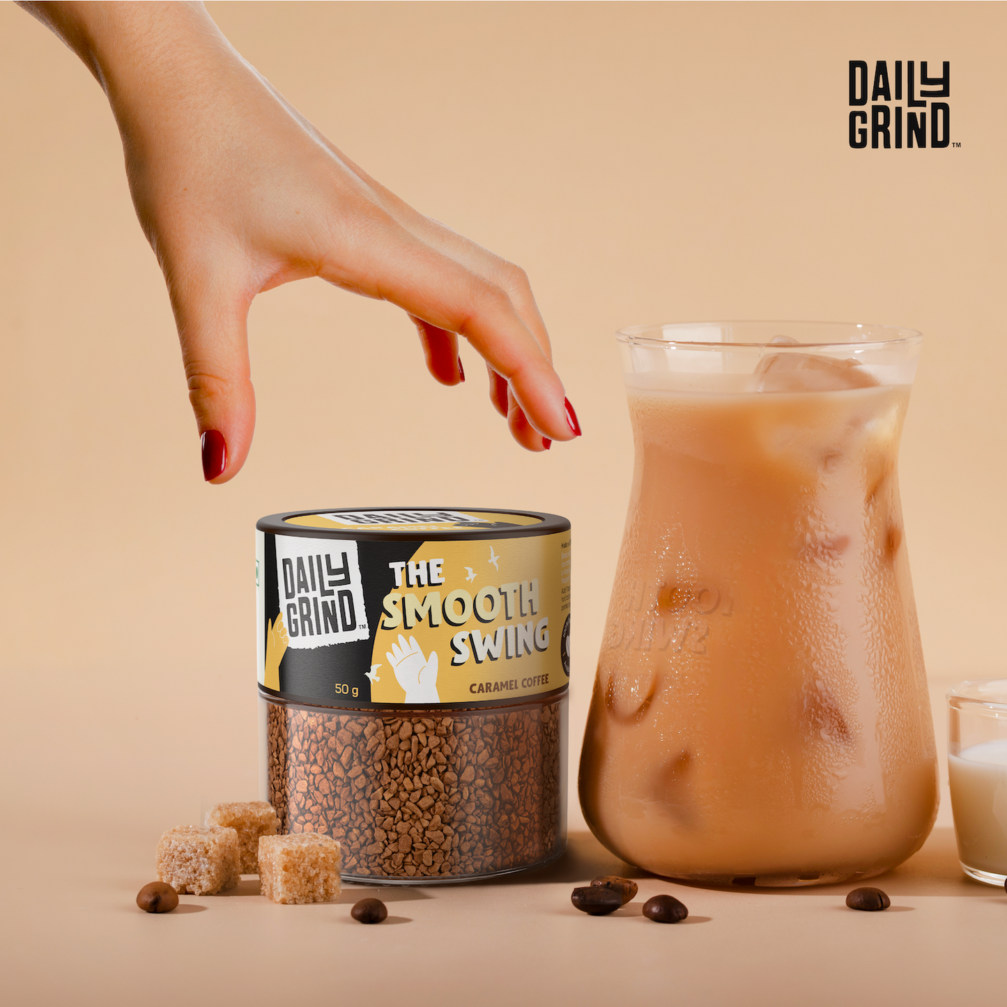 The Smooth Swing Caramel Instant Coffee | 50g Jar