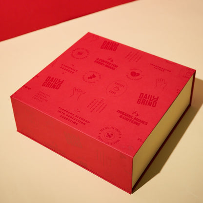 red box of coffee gift set