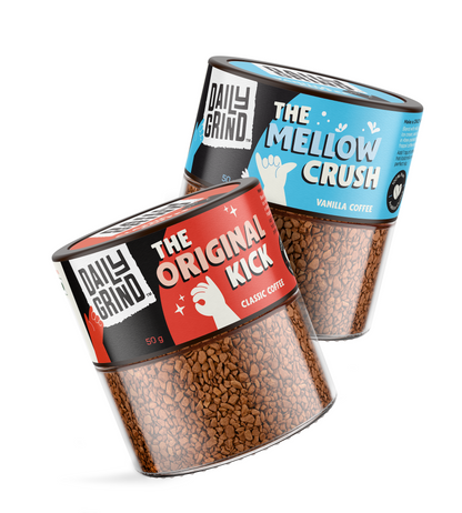 The Original Kick Classic Coffee + The Mellow Crush Vanilla Coffee