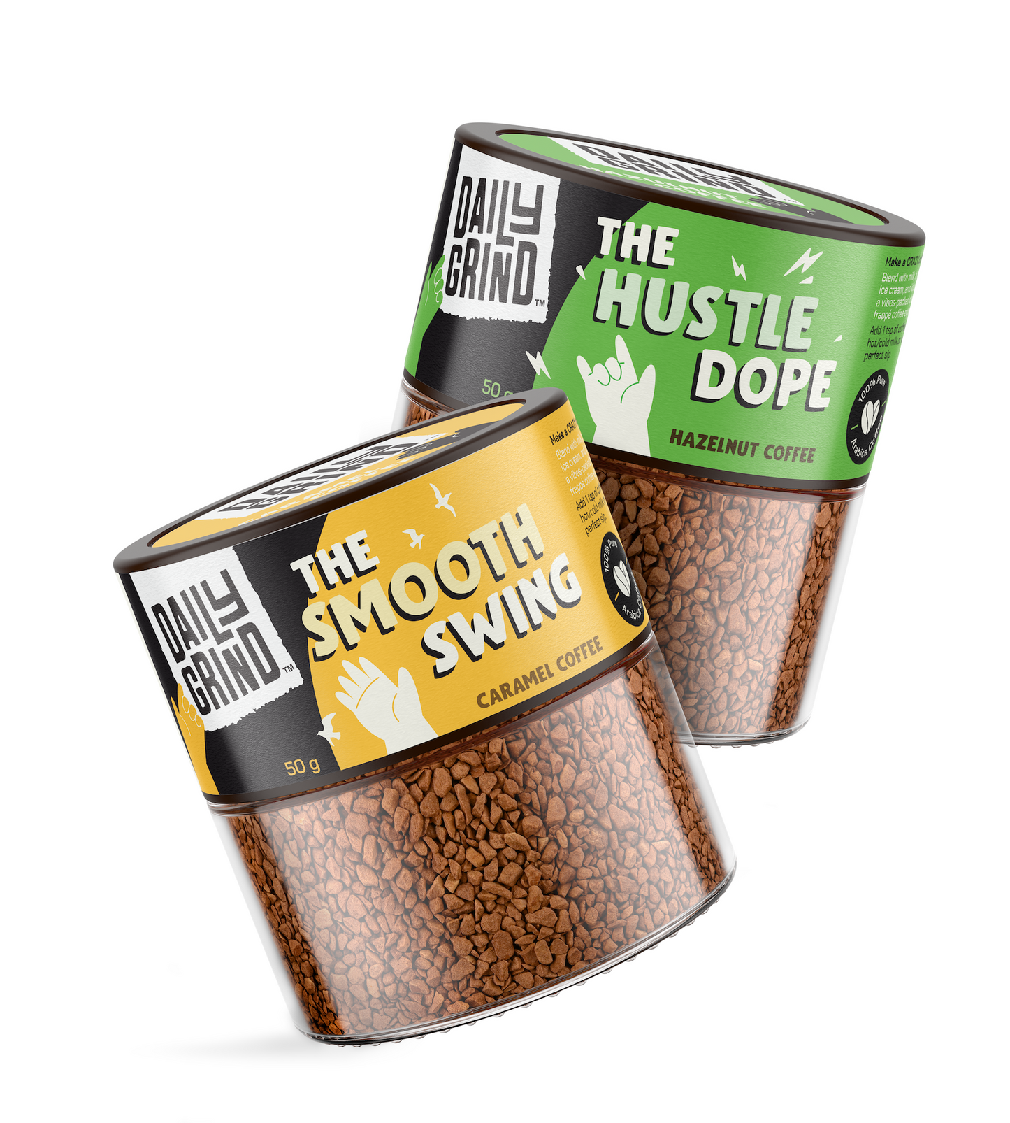 The Smooth Swing Caramel Coffee + The Hustle Dope Hazelnut Coffee